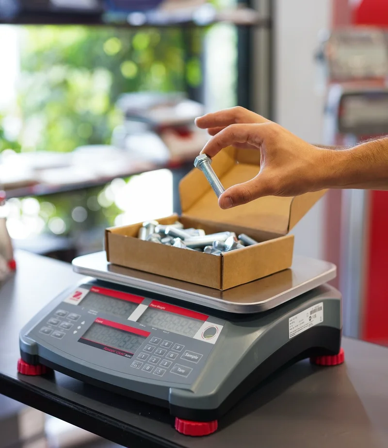 Ohaus Ranger 4000 durable counting scale with rechargeable battery for industrial environments in Kenya